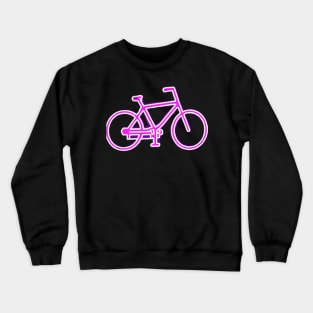 Purple Neon Bike Icon Crewneck Sweatshirt